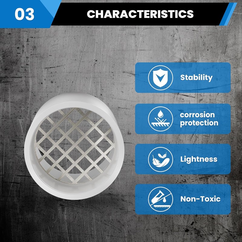pbugac PVC Vent Cap for 3" Schedule 40 Pipe, Stainless Steel Roof with Mesh Screen, Furnace PVC Termination Cap, RV Furnace Vent Screen (1 Pack) - Image 4